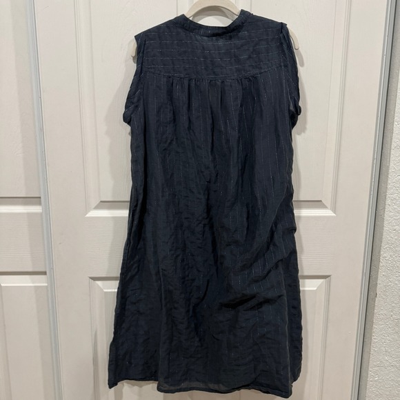 Jigsaw Women's Sleeveless Black Dress Size 12, Striped Summer Casual‎ - Picture 6 of 9